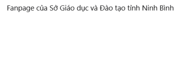 Facebook sở giáo dục Ninh Bình